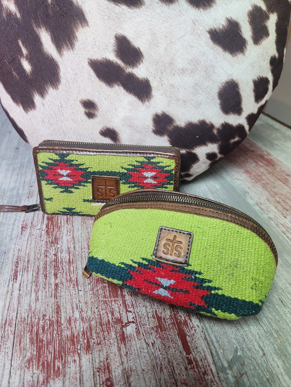 STS RANCHWEAR baja dreams bi-fold wallet & Makeup Pouch Bundle